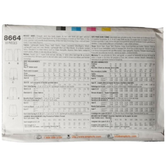 Vintage ©1999 Simplicity 1 Hour - Fast and Easy 8664 - Misses Straight Skirt - Picture 5 of 5